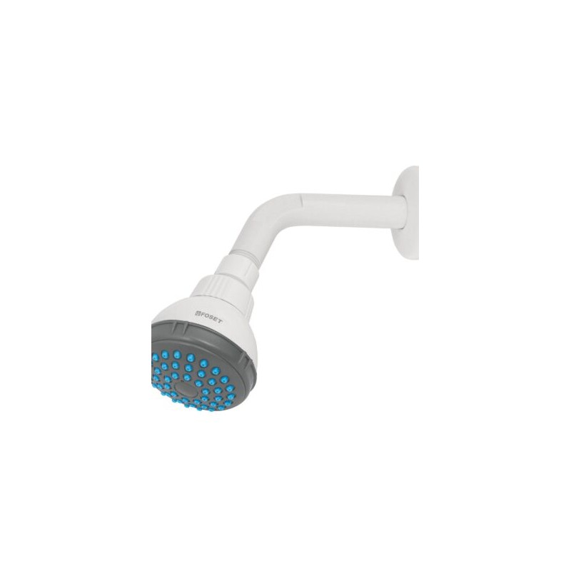 Regadera plástica redonda 2-1/2″ gris-blanca, Foset cod: 48293