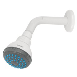 Regadera plástica redonda 2-1/2″ gris-blanca, Foset cod: 48293