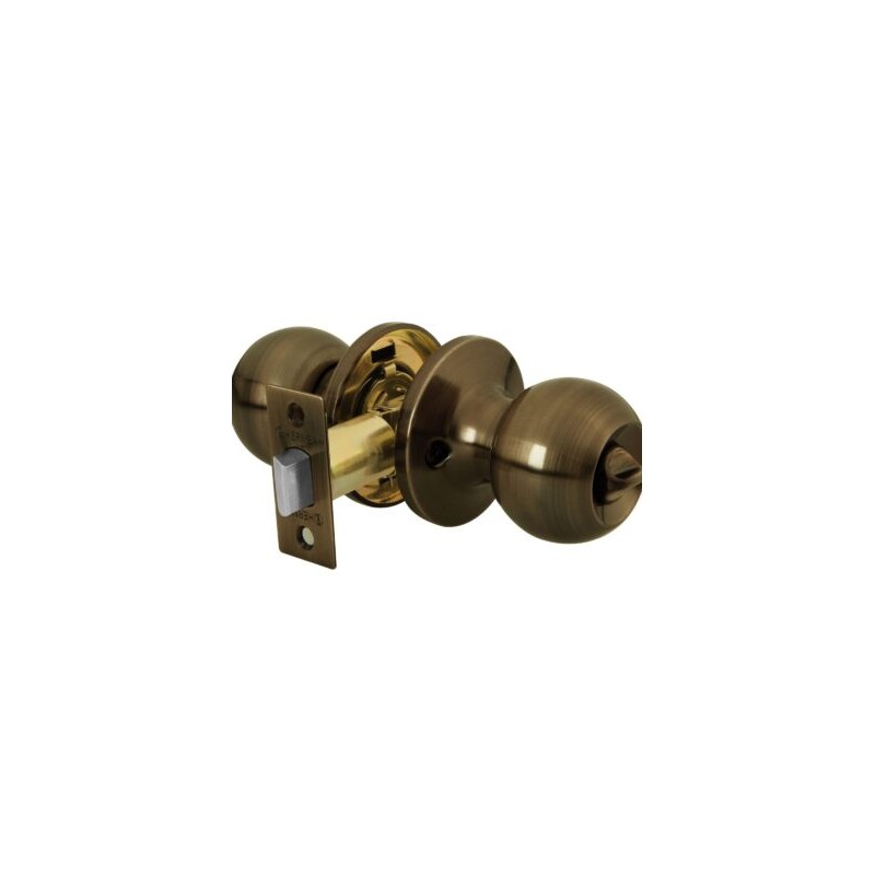 Cerradura tipo esfera, tubular, baño, antiguo, Hermex